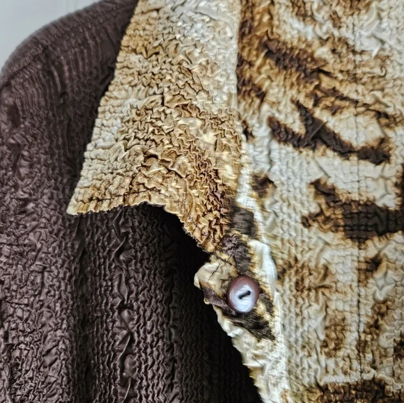 NEW C Scarf Co Cardigan with Animal Print Lining... Reversible and Strechy XL - Picture 8 of 14